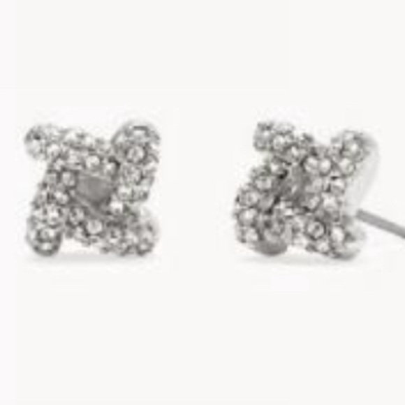 Stella & Dot Pave Knot Studs - Picture 2 of 5